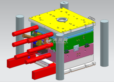汽車方向盤(pán)面蓋外殼模具圖紙